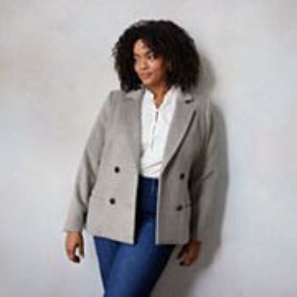 LC Lauren Conrad Double Breasted Notch Collar Blazer nwt NEW 2x - Picture 1 of 12